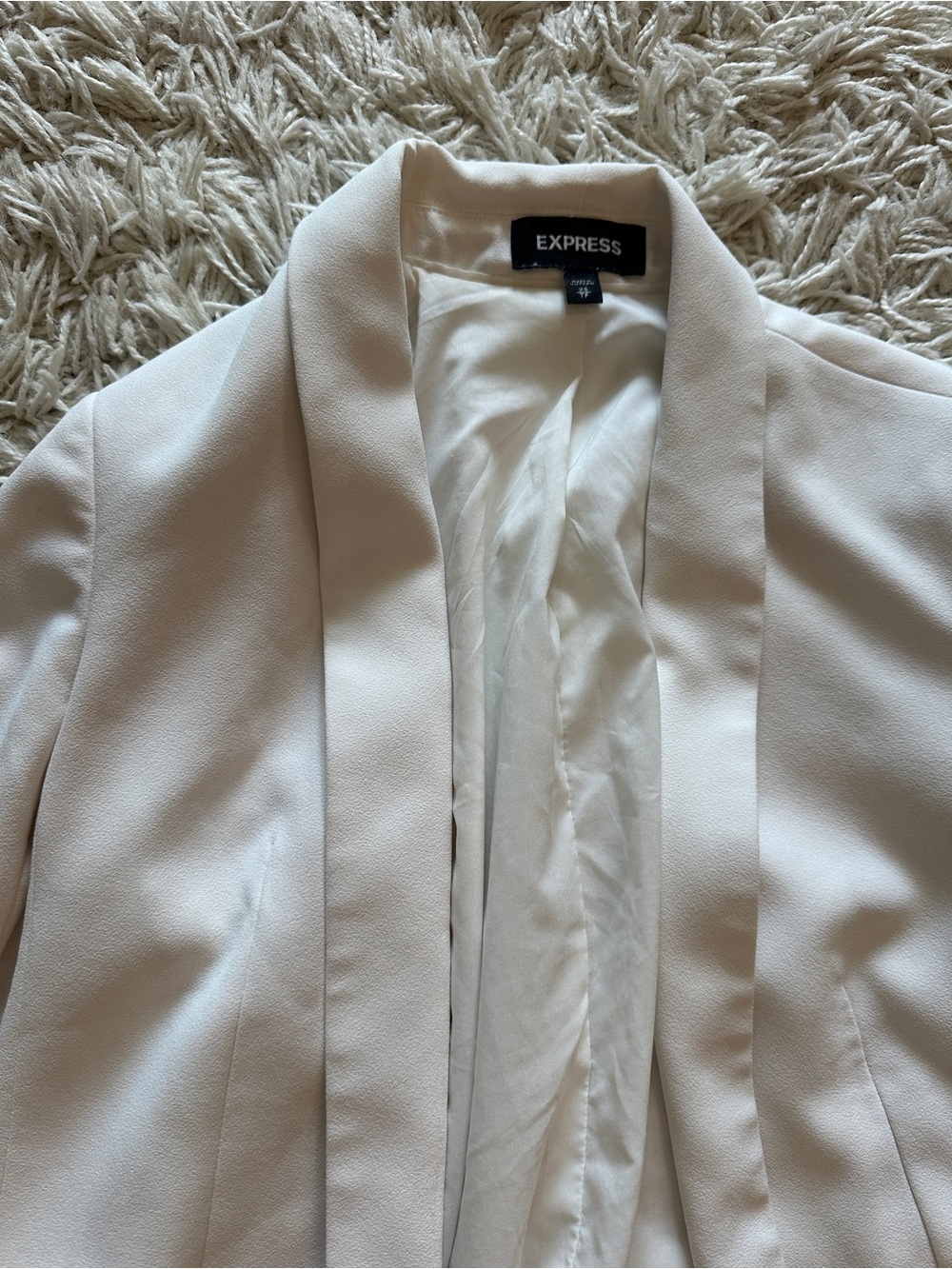Express White Open-Front Blazer